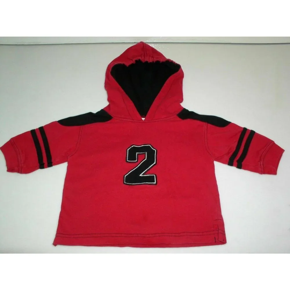 Miniwear Baby 2 Piece Set Black/Red Mega 2 Sport Logo Hooded Cold Weather Outfit - Picture 8 of 12